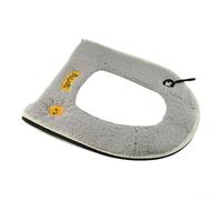 Niceminiwall Tapis de siège de toilette en peluche épaisse avec poignée, chaud et lavable, accessoire de salle de bain en tissu non tissé doux, s'adapte à la plupart des sièges de toilette standard