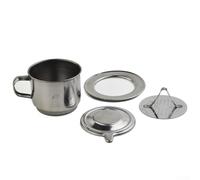 Niceminiwall Tasse à café vietnamienne en acier inoxydable avec filtre réutilisable pour la maison, le bureau, les voyages et le camping - Verser à la main sur une cafetière - Tailles de 50 ml et 100