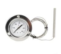 Niceminiwall Thermomètre de four en acier inoxydable, jauge de température 0-600 °C, haute chaleur, chaudière de cuisine industrielle, surveillance des médias non corrosifs, sonde de 1,5 m (0)
