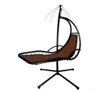 Niceminiwall Tissu de rechange en textilène café pour balancelle suspendue - 64 x 197 x 23 cm - Housse de meubles de jardin ou de terrasse avec installation facile et matériau durable (1 pièce sans