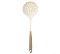 Niceminiwall Ustensiles de cuisine en silicone avec spatule et cuillère à soupe, haute résistance, non , sans danger pour les ustensiles de cuisine non - Blanc et marron B