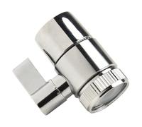 Niceminiwall Vanne de dérivation de filtre à eau au-dessus du comptoir argentée avec filetage femelle M22 pour tuyau RO de 6,35 mm, pour robinets standard et cuisine ou salle de bain