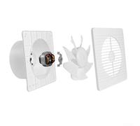 Niceminiwall Ventilateur d'extraction mural de 15,2 cm et 20,3 cm avec design anti-design pour salle de bain, cuisine et toilettes, fonctionnement silencieux, matériau ABS, blanc (15,2 cm)