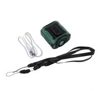 Niceminiwall Ventilateur portable alimenté par USB avec lampe de poche, 100 vitesses, batterie 3600 mAh pour activités de plein air, camping, refroidissement mains libres (vert)