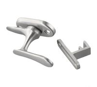 Niceminiwall Verrou de porte moderne en chrome brossé pour porte de salle de bain avec kit de montage (S)