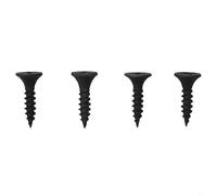 Niceminiwall Verrou de porte robuste en acier inoxydable, installation sans perforation, étanche et anti-corrosion, pour armoire, tiroir, portail de jardin, abri de jardin - Noir (vis)
