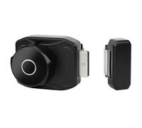 Niceminiwall Verrou d'empreintes digitales en alliage de zinc pour portes coulissantes, armoires en verre et comptoirs d'affichage - Installation de boucle en forme de U sans perçage, joint de