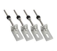 Niceminiwall Vis de poteau en acier inoxydable avec adaptateur d'angle en L pour montage de toit en tôle trapézoïdale solaire PV, M10 x 200/250 mm, comprend joint EPDM et écrous de verrouillage, 200