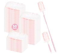 Nicemiya 52 Pièces Plumeau Poussiere Recharge Kitcompatibles Swiffer, Plumeau Magnétique Jetable pour Nettoyer Les Poils d'animaux, La Poussière et La Saleté (50 Chiffons + 2 Poignées, Rose)