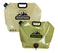 NiceNaiils 2 Pièces Bidon à Eau Pliable 8L, Jerrican Eau, sans BPA, Poche d'eau Portable, Sac d'eau Pliable, Bidon d'eau Flexible, Réutilisable, pour la Randonnée, Le Camping, Barbecue