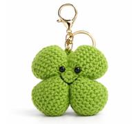 NiceNaiils Porte-clés Lucky Trèfle à quatre feuilles Fortune Keychain Porte-clés Charm étincelant de trèfle Saint Patrick Jour Cadeau Saint-Valentin