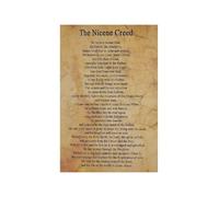 Nicene Creed Christian Prayer Declaration Metal Tin Sign Vintage Religious Wall Decor For Home Bedroom Bathroom Living Room 8 X 12 inch