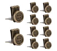 NICENEEDED 10 bouton de Bretelles en Métal Clips de Renfort D'Extrémité de Jarretelle Clips de Fixation Mobiles Sans Couture pour Bretelles de Pantalon Chapeaux Jeans et Pantalons (Pièces de Rechange)