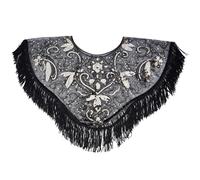NICENEEDED 1920s Châle Cape du Soir Châle de Soirée Art Déco à Franges Cape Style Charleston Robe de Soirée à Sequins