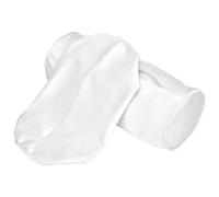 NICENEEDED 2 Housse de Coussin Ronde à Fermeture Éclair Taie d'oreiller Cylindrique Blanche de 15 x 40cm pour Appui Tête Cervical Housses de Taies d'oreiller en Peluche