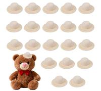 NICENEEDED 20 Mini Chapeau de Paille pour Loisirs Créatifs Petit Bonnet Tricoté à la Main de 5.8cm Idéal pour Décorer des Bijoux. Chapeaux D'Épouvantail Miniatures en Toile de Jute de Style Western