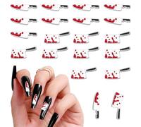NICENEEDED 20 PCS Breloques pour Nail Art Halloween Blood Knife Couteau Kicken Couteau Tranchant en Alliage Décoration D'Ongles Gothique d'halloween Décoration D'Ongles Vintage à Faire Soi Même