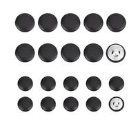 NICENEEDED 20PCS Boutons de Smoking en Similicuir de 20/25mm Boutons Recouverts de Noir pour Confection de Vêtements Bouton de Manteau Vintage à Tige Fournitures de Fabrication Artisanale