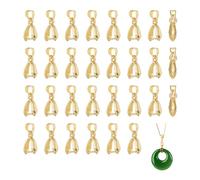 NICENEEDED 30 pcs Pendentif Pince Bélières, Bélières à Pression Plaquées Or 18K, Breloques Pendantes, Fermoirs, Connecteur de Pendentif en Perles, Résultats de Balancements