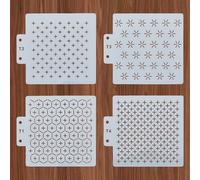 NICENEEDED 4 Pochoir en Plastique pour Sashiko Modèle de Ligne de Dessin pour la Couture Le Matelassage à la Main et la Broderie Pochoir de Motif de Broderie