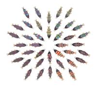 NICENEEDED 40 PCS Breloques en Émail Coloré en Forme de Poisson Breloques Pendantes en Métal Représentant des Animaux Marins de L'Océan pour la