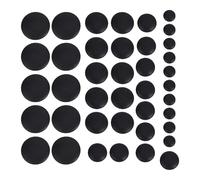 NICENEEDED 40PCS Boutons de Smoking en Similicuir 11.5/18/20/25mm Boutons Recouverts de Noir pour Confection de Vêtements Bouton de Manteau Vintage à Tige Fournitures de Fabrication Artisanale