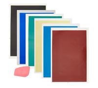 NICENEEDED 6PCS Papier de Marquage pour Gravure Laser 9.4 x 14 Pouces Papier de Marquage Argenté avec Grattoir Papier de Test Laser