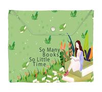 NICENEEDED 8.46" x 11.22" Couverture de Livre avec Bouton et Poche Supplémentaire Protège Livre Lavable avec Fermeture Éclair Rembourrée Pochette de Livre Broché