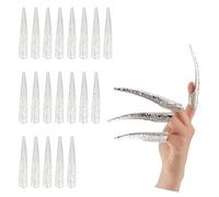 NICENEEDED Anneaux à Ongles et Griffes de Doigts Extension de Griffe de Sorcière Longue Accessoires de Cosplay Ajustables de la Reine des Métaux pour Halloween