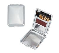 NICENEEDED Boîte D'Allumettes en Métal Boîtes D'Allumettes en Acier Inoxydable Porte Allumettes avec Plaque de Friction Mini Rangement Portable Vintage pour Camping en Plein Air