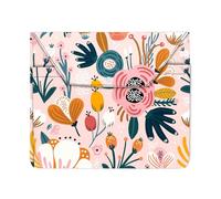 NICENEEDED Couverture de Livre Florale Pochette de Livre avec Bouton Étui de Protection de Livre Lavable et Étanche pour Livre de Poche
