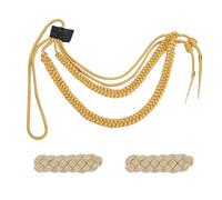 NICENEEDED Épaulettes Tressées Cordon D'Épaule Aiguillette Dorée Insigne D'Épaule Militaire Tressé Traditionnel pour Uniforme