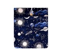 NICENEEDED Housse de Protection pour Livre Nuit Étoilée Couverture de Livre avec Bouton Protège Livre pour Les Amoureux des Livres Pochette de Livre Étanche avec Poche Avant