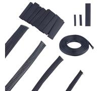 NICENEEDED Manchon tressé extensible avec 127 gaines thermorétractables pour câbles de télévision, câbles audio, ordinateurs, vidéo, animaux domestiques (20 mm, 12 mm, 10 mm, 6 mm)