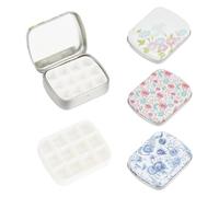 NICENEEDED Mini Boîte D'Aquarelle Vide, Palette D'Aquarelle en Métal Portable, Plateau de Peinture à 12 puits, Petit Conteneur de Stockage de Peinture de Voyage