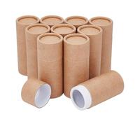 NICENEEDED Tubes de Baume à Lèvres en Carton 10 pièce Pot à Gloss Solide en Papier Vide de 10 ML Style Push Up Rechargeable pour Baume Déodorant Maison
