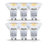 NICEOO 3,5W Ampoules LED GU10 Équivalent à 50W Incandescence, Blanc Chaud 3000K, 385 Lumen, Ampoules Spot PAR16 38° Sans Scintillement, AC 230V, 360° Larges Faisceaux, Non Dimmable, Lot de 6
