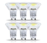 NICEOO 3,5W Ampoules LED GU10 Équivalent à 50W Incandescence, Blanc Froid 6000K, 385 Lumen, Ampoules Spot PAR16 38° Sans Scintillement, AC 230V, 360° Larges Faisceaux, Non Dimmable, Lot de 6