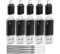 Nicepicten Lot de 5 clés USB avec 5 adaptateurs USB-C 1 Go