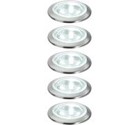 Niceprice 3291 Mini Ebl Set LED 5x0, 5W Fer Brossé 6500K Blanc Froid Rond