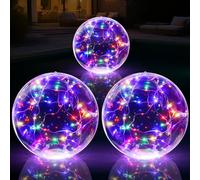 Niceput 1 lampe solaire flottante de 35,6 cm, boules lumineuses colorées à énergie solaire pour piscine, étang et décoration extérieure IP68