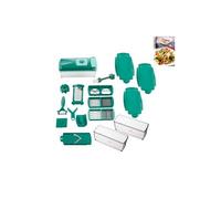 Genius A33886 Nicer Dicer Plus 18 pièces, Plastique, Vert émeraude, 26 x 9 x 13 cm