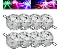 Nicetopu Universal Waterproof LED Chassis Lights, 12-24v Function LED Watermelon Light Indicator Side Marker Signal Light, Motorcycle Lights Underglow Lighting Kit (8pcs)