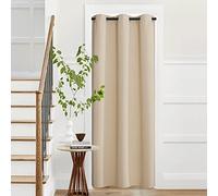 NICETOWN Rideau de porte à isolation thermique pour écran de porte, rideau de porte en accordéon isolant en imitation accordéon pour chambre à coucher, 106,7 cm de large x 241,3 cm de long, 1 panneau, beige Biscotti