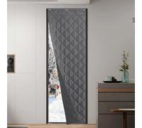 NICETOWN Rideau de porte tempête pour porte, rideau de porte à isolation thermique épais, mains libres, coupe-vent, imperméable, insonorisant, pour intérieur et extérieur, 66 cm de large x 198,1 cm de