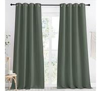 NICETOWN Rideau occultant pour Salon de 243,8 cm de Long, 1 Panneau, colvert foncé, 140 x 243,8 cm (l x L), Rideau insonorisant pour Chambre à Coucher/Chambre d'enfant