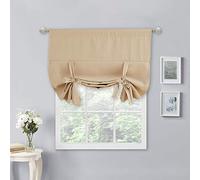 NICETOWN Rideaux de Cuisine - Rideaux occultants à Nouer verticalement avec Ballons pour Salle de Bain/Porte fenêtre (1 pièce, 101,6 cm de Large x 137,2 cm de Long)