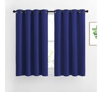 NICETOWN Rideaux occultants à œillets - Rideaux occultants toutes saisons à œillets pour chambre/salon/porte vitrée Bleu marine 1 paire de 52 x 4