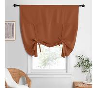 NICETOWN Rideaux occultants à Isolation Thermique avec Passe-Tringle pour Chambre à Coucher - pour Salon, Cuisine, Chambre d'enfant, décoration d'halloween, 132,1 x 160 cm - Orange brûlé - 1 Panneau