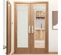 NICETOWN Rideaux occultants en Lin synthétique pour Porte-fenêtre/fenêtre/Porte Avant en Verre, avec Isolation Thermique, 1 Panneau avec Attaches, 66 x 183 cm, Naturel